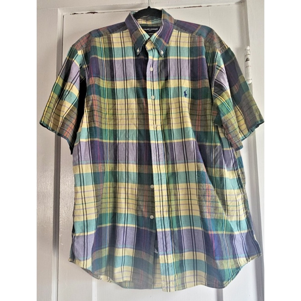 Ralph Lauren GOLF TILDEN short sleeve button down shirt mens L